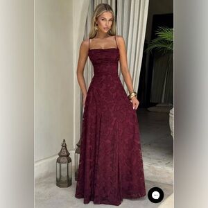 Babyboo Francis Maxi Dress - Cherry Liquer
